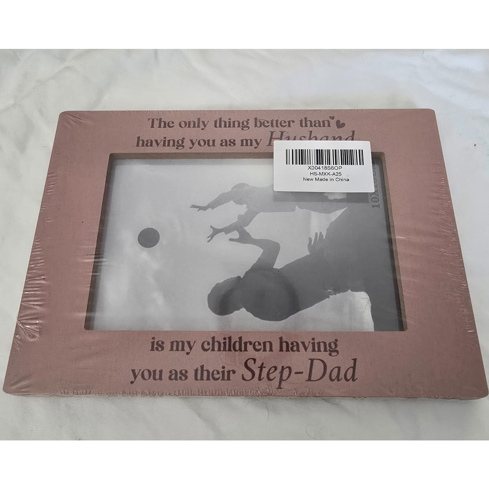 Husband & Step Dad 4x6 Picture Frame Brown New